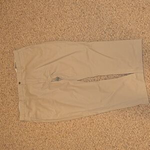 Men's Tan Cotton Pants size 44B x 30 light tan flat front